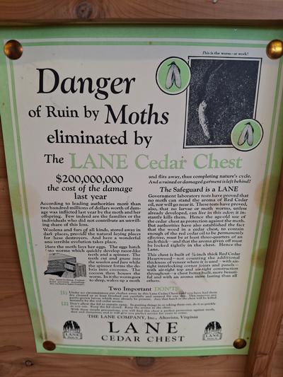 cedar chest label